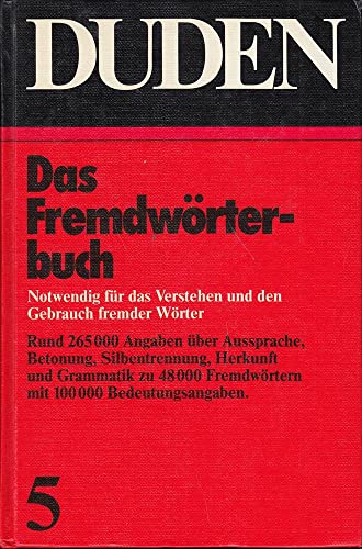 Beispielbild fr Duden 5. Das Fremdwrterbuch zum Verkauf von Bernhard Kiewel Rare Books