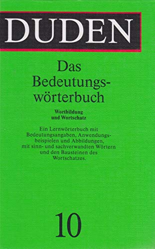 Beispielbild fr Duden Bedeutungsworterbuch (Duden 10) zum Verkauf von Wonder Book