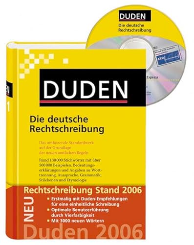 Imagen de archivo de Duden 01. Die deutsche Rechtschreibung. Buch und CD-ROM: Band 1 a la venta por medimops