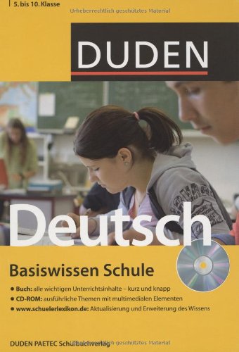 Beispielbild fr Duden. Basiswissen Schule. Deutsch 5. bis 10. Klasse : Buch / CD-ROM / Internet zum Verkauf von Buchpark