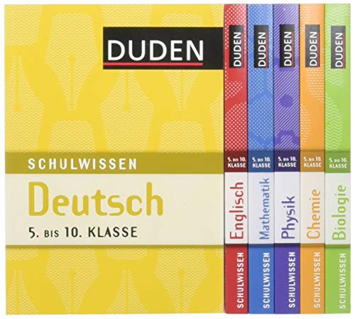 Stock image for Duden Schulwissen 5. bis 10. Klasse (6 Bnde): Alle wichtigen Unterrichtsinhalte - kompakt und bersichtlich for sale by medimops