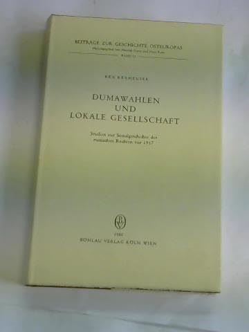 Beispielbild fr Dumawahlen und lokale Gesellschaft. zum Verkauf von Antiquariat Dorner