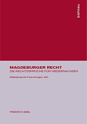 9783412031831: Die Rechtssprche Fr Niedersachsen (Mitteldeutsche Forschungen)