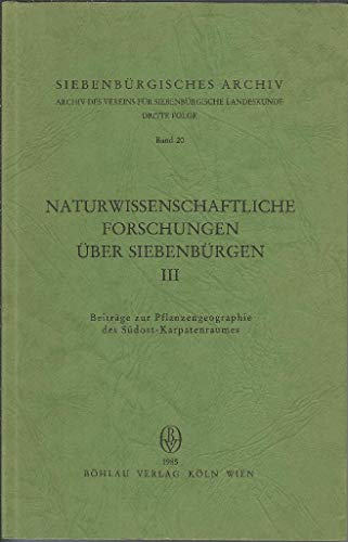9783412041854: Naturwissenschaftliche Forschungen ber Siebenbrgen III