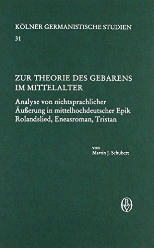 9783412091903: Zur Theorie des Gebarens im Mittelalter