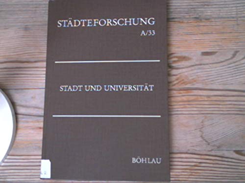 9783412127930: Stadt und Universitt