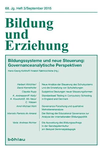 Beispielbild fr Bildungssysteme und neue Steuerung: Governancepolitische Perspektiven zum Verkauf von Buchpark