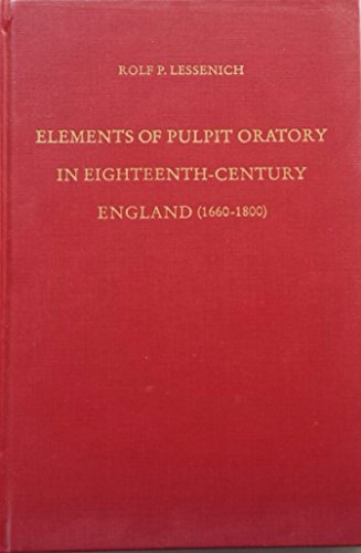 9783412823726: Elements of pulpit oratory in eighteenth-century England (1660-1800)