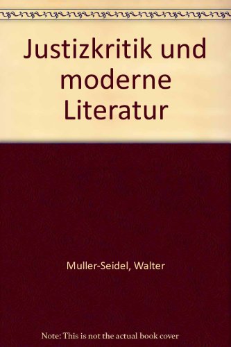 Stock image for Justizkritik und moderne Literatur for sale by medimops