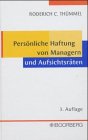 Beispielbild fr Persnliche Haftung von Managern und Aufsichtsrten zum Verkauf von medimops