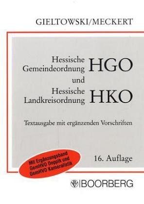 9783415028302: Hessische Gemeindeordnung und Hessische Landkreisordnung