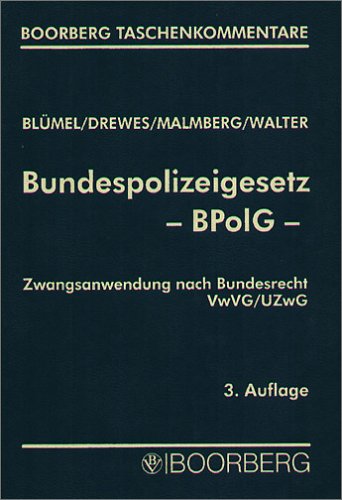 Bundespolizeigesetz. BPolG (9783415032286) by Camilleri, Andrea