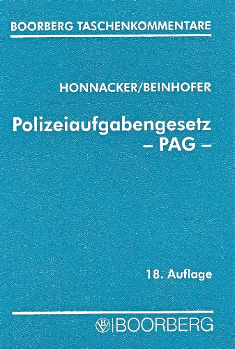 Stock image for Polizeiaufgabengesetz (PAG) for sale by medimops