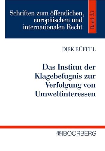 9783415040397: Rffel, D: Institut der Klagebefugnis