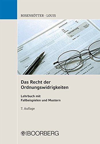 Recht der Ordnungswidrigkeiten - Rosenkötter Günter, Louis Jürgen