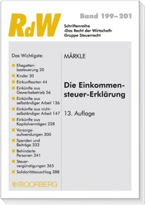 Die Einkommensteuer-Erklärung Schriftenreihe 