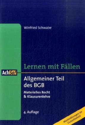 Imagen de archivo de Allgemeiner Teil des BGB: Lernen mit Fllen a la venta por medimops