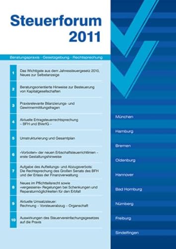 Beispielbild fr Beratungsorientierte Hinweise zur Besteuerung von Kapitalgesellschaften : Steuerforum 2011 zum Verkauf von Buchpark