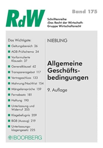 Stock image for Allgemeine Geschftsbedingungen for sale by medimops