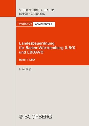 9783415048935: Landesbauordnung fr Baden-Wrttemberg (LBO) und LBOAVO Band 1
