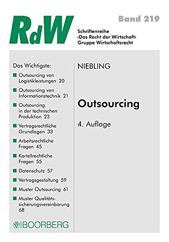 9783415051737: Niebling, J: Outsourcing
