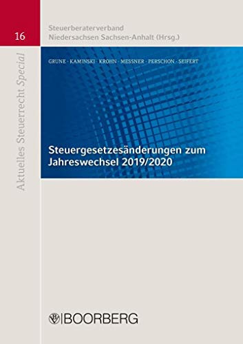 Beispielbild fr Steuergesetzesnderungen zum Jahreswechsel 2019/2020 zum Verkauf von Jasmin Berger