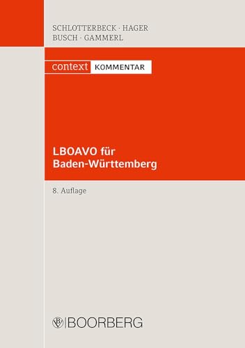 Stock image for LBOAVO fr Baden-Wrttemberg: Kommentar for sale by Revaluation Books