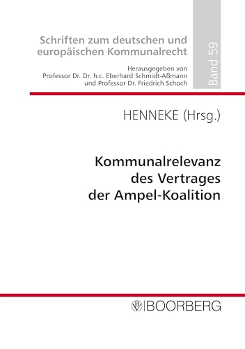 Stock image for Kommunalrelevanz des Vertrages der Ampel-Koalition for sale by Blackwell's