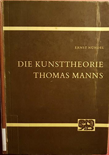 Stock image for Die Kunsttheorie Thomas Manns for sale by medimops