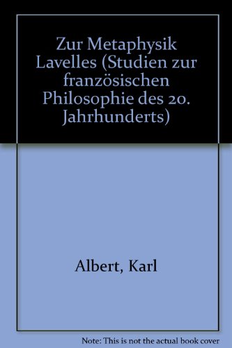 Zur Metyphysik Lavelles. Mit einer Bibliographie von L. Sziborsky.