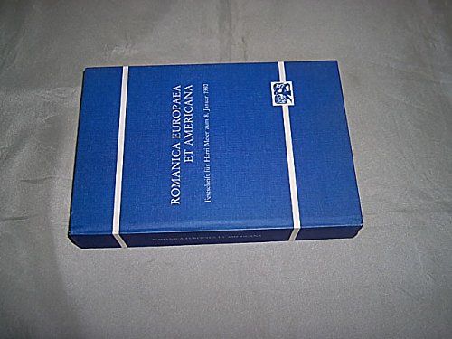 Beispielbild fr Romanica Europaea et Americana. Festschrift fr Harri Meier, 8. Januar 1980. zum Verkauf von medimops