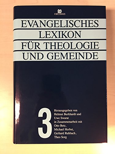 Beispielbild fr Evangelisches Lexikon fr Theologie und Gemeinde, Band 3: O - Z. (apart !). zum Verkauf von Antiquariat Dr. Josef Anker