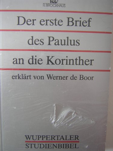 9783417250084: Wuppertaler Studienbibel, NT, Sonderausgabe, Bd.8, Der erste Brief des Paulus an die Korinther