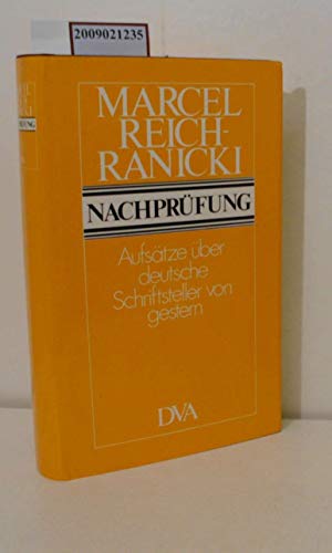 9783421019080: Nachprfung. Aufstze ber deutsche Schriftsteller von gestern