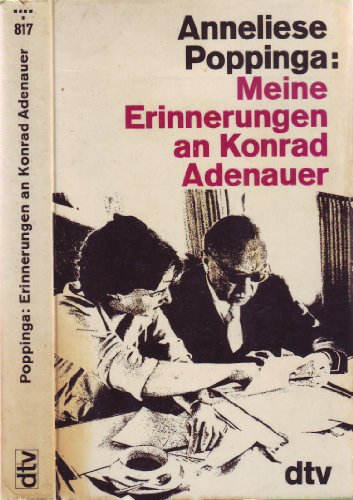 9783423008174: Meine Erinnerungen an Konrad Adenauer. - Poppinga, Anneliese