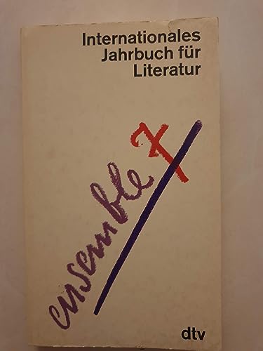 Stock image for Ensemble VII. Internationales Jahrbuch fr Literatur. for sale by medimops