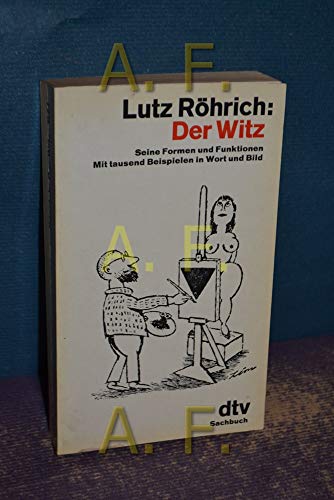 Imagen de archivo de Der Witz. Seine Formen und Funktionen. a la venta por medimops
