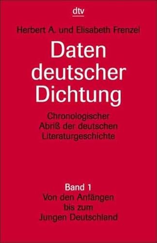 Imagen de archivo de Daten Deutscher Dichtung: Band 1 (German Edition) a la venta por SecondSale