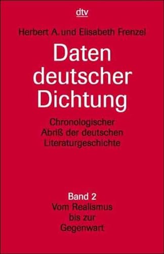 9783423030045: Daten Deutscher Dichtung 2