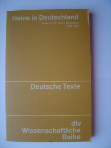 9783423041904: Heine in Deutschland: Dokumente seiner Rezeption 1834-1956 (Deutsche Texte)