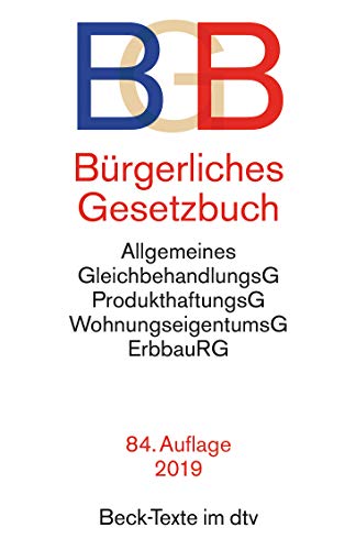 Stock image for Brgerliches Gesetzbuch - Vom 1. Juli. 1998 43. Auflage for sale by Remagener Bcherkrippe