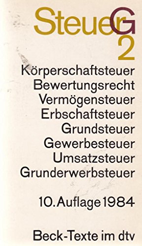 Steuergesetze: Textausgabe mit ausfuÌˆhrlichem Sachregister und einer EinfuÌˆhrung (Beck-Texte im dtv) (German Edition) (9783423050302) by Germany (West)