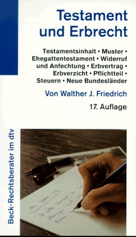 9783423050845: Title: Testament und Erbrecht BeckRechtsinformation Germa