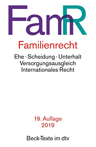 Beispielbild fr Familienrecht: Ehe, Scheidung, Unterhalt, Versorgungsausgleich, Lebenspartnerschaft, Internationales Recht, Unterhaltstabellen zum Verkauf von medimops