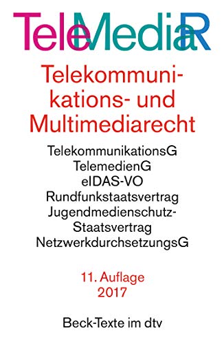 Beispielbild fr Telemediarecht, Telekommunikations- und Multimediarecht: Telekummunikationsgesetz. Rahmenrichtlinie. Telekommunikations- berwachungsverordnung. . (Auszug). Netzwerkdurchsuchungsgesetz zum Verkauf von WorldofBooks