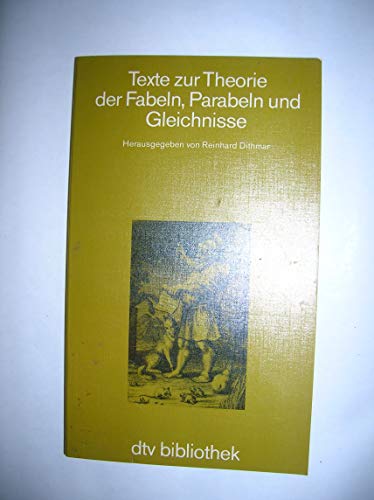 9783423061193: Texte zur Theorie der Fabeln, Parabeln und Gleichnisse (DTV Bibliothek)