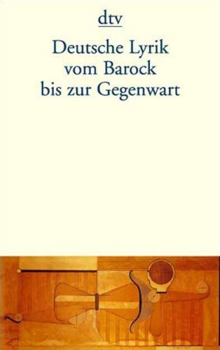 9783423123976: Deutsche Lyrik Vom Barock Bis Aur Gegenwart
