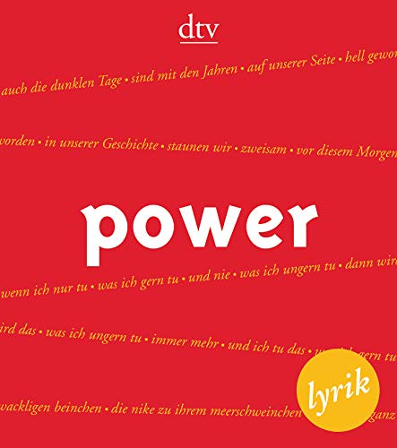 Beispielbild fr power: Lyrik zum Verkauf von Martin Greif Buch und Schallplatte