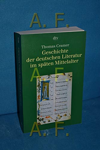 Beispielbild fr Geschichte der deutschen Literatur im spten Mittelalter. zum Verkauf von medimops