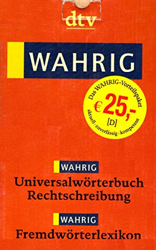 9783423325257: (Wahrig) Universalwrterbuch Rechtschreibung - (Wahrig) Fremdwrterlexikon, 2 Bde.